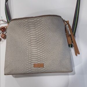 Consuela Textured Cream Crossbody Bag